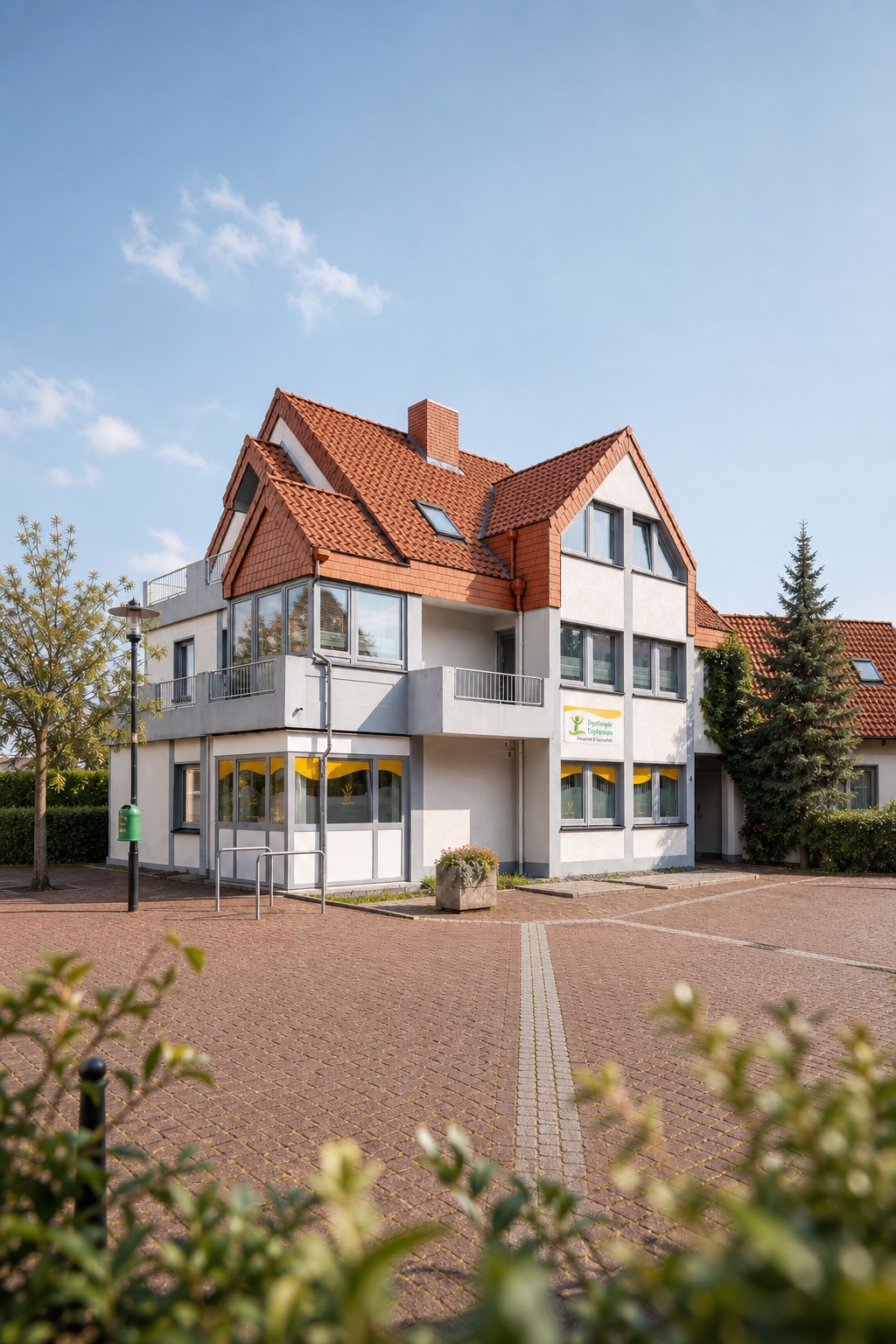 Praxisgebäude am Nordwall 4 in Springe mit dezenter Blattumrahmung