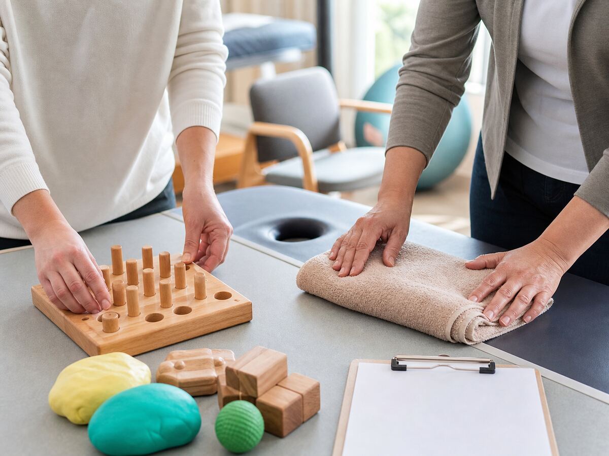 Therapiematerial wird für eine Behandlung vorbereitet